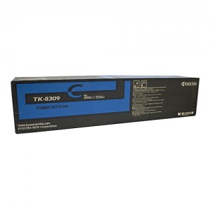 Genuine Kyocera TK8309C Cyan Toner Cartridge for 3050CI, 3550CI - 15,000 pages