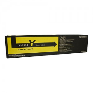 Genuine Kyocera TK8309Y Yellow Toner Cartridge for 3050CI, 3550CI - 15,000 pages
