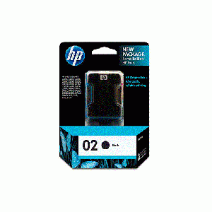 Genuine HP #02 Black Ink Cartridge - 10ml - 480 pages