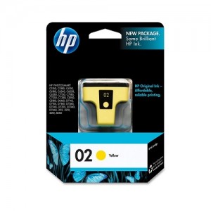 Genuine HP #02 Yellow Ink Cartridge - 6ml - 350 pages