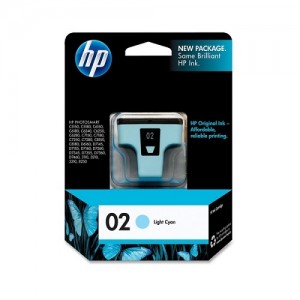 Genuine HP #02 Light Cyan Ink Cartridge - 5.5ml - 350 pages