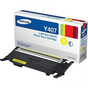 Genuine Samsung CLTY407S Yellow Toner Cartridge to suit CLP325 / CLX3185 / CLX3180 - 1,000 pages