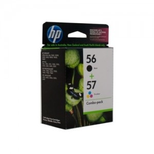 Genuine HP #56 & #57 Combo Pack (C6656AA & C6657AA) - black 450 pages and colour 400 pages